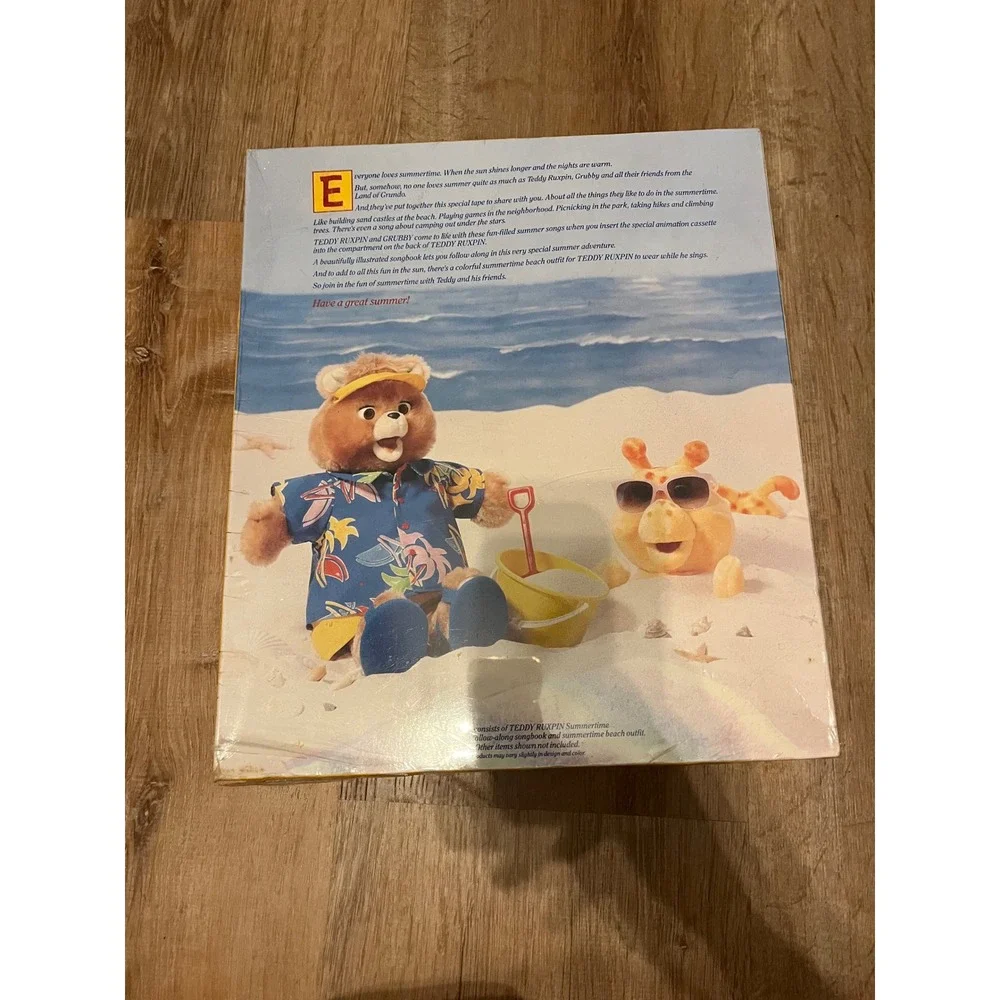 Vintage 1987 Teddy Ruxpin Summertime Outfit Cassette & Book Worlds of Wonder NEW